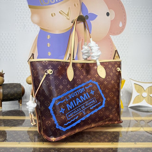 Louis vuitton original monogram PVC neverfull GM M14491 blue