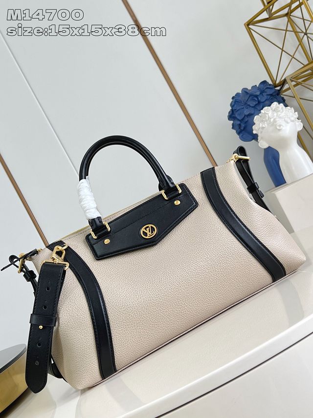 Louis vuitton original calfskin LV biker MM M26563 light grey