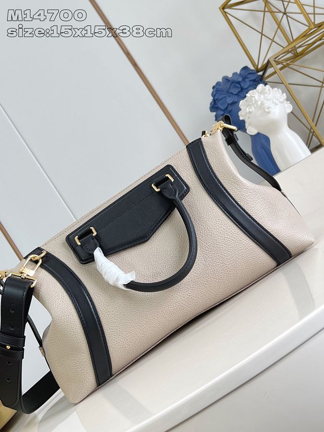 Louis vuitton original calfskin LV biker MM M26563 light grey