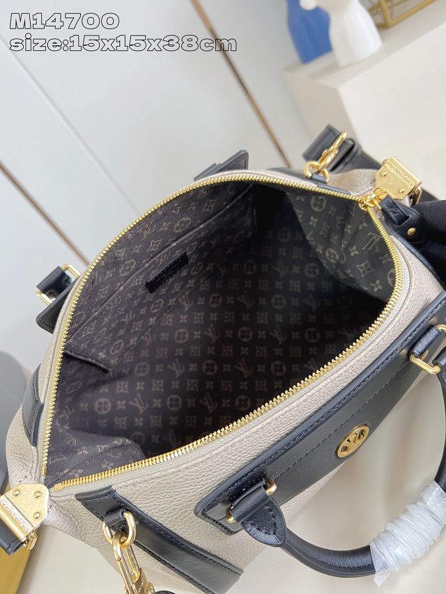 Louis vuitton original calfskin LV biker MM M26563 light grey