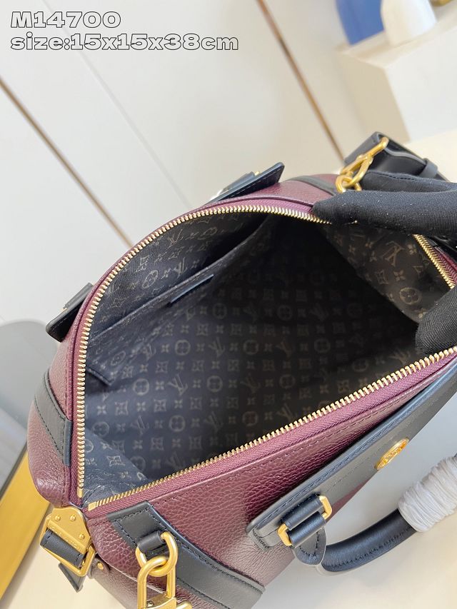 Louis vuitton original calfskin LV biker MM M26563 mahogany