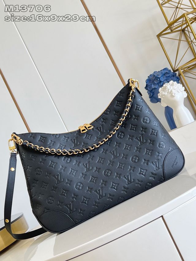 Louis vuitton original calfskin boulogne GM bag M13706 black