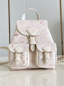 Louis vuitton original calfskin mini backpack M15113 dream beige