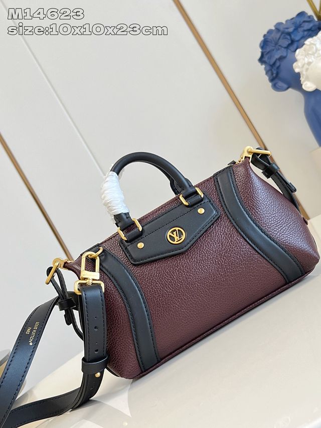 Louis vuitton original calfskin nano LV biker M14623 mahogany