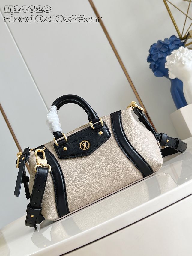 Louis vuitton original calfskin nano LV biker M25566 light grey