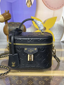 Louis vuitton original lambskin vanity chain pouch M25123 black