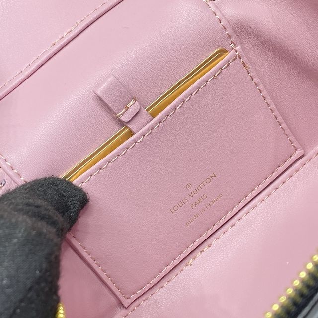 Louis vuitton original lambskin vanity chain pouch M25123 black