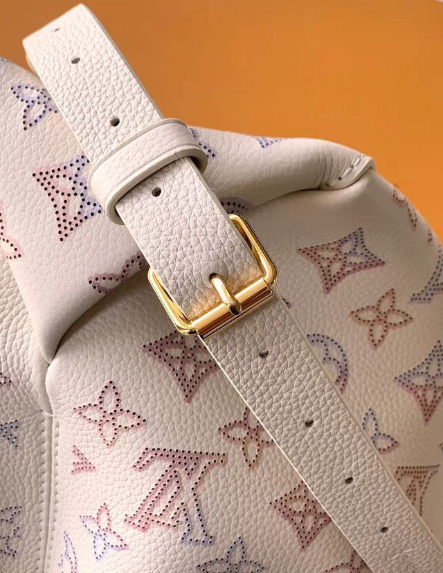 Louis vuitton original mahina leather bella tote bag M15116 cream