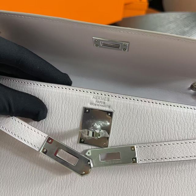 Hermes original chevre leather kelly elan KE0028-5 mauve pale 