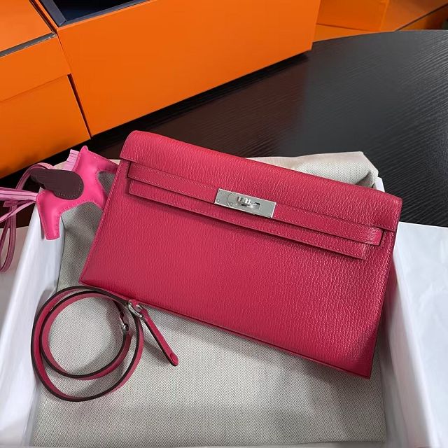 Hermes original chevre leather kelly elan KE0028-5 rose mexico