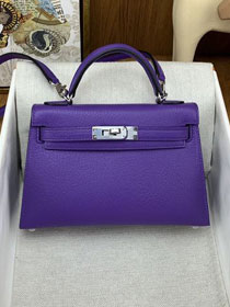 Hermes original chevre mini kelly 19 bag KG0019 crocus