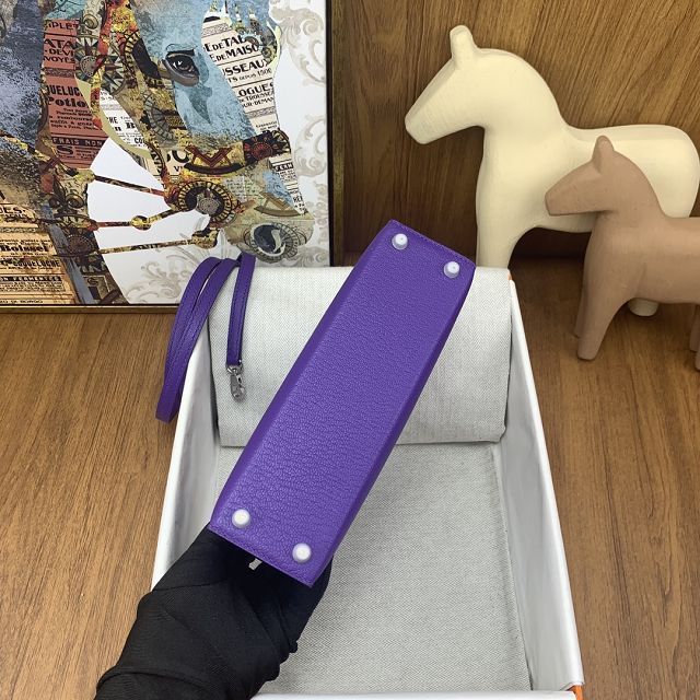 Hermes original chevre mini kelly 19 bag KG0019 crocus