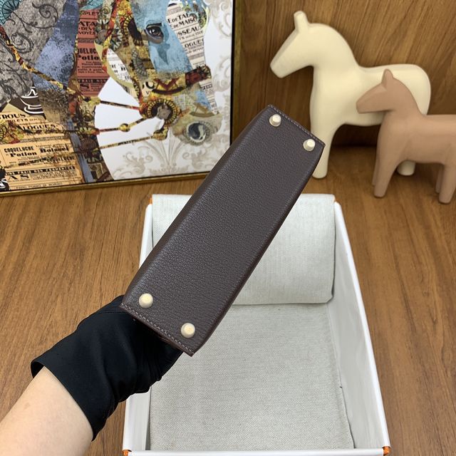 Hermes original chevre mini kelly 19 bag KG0019 ebene