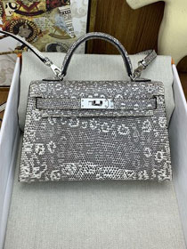 Hermes handmade genuine 100% lizard leather kelly 19 bag K0019 