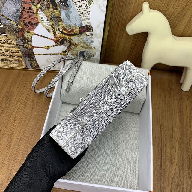 Hermes handmade genuine 100% lizard leather kelly 19 bag K0019 