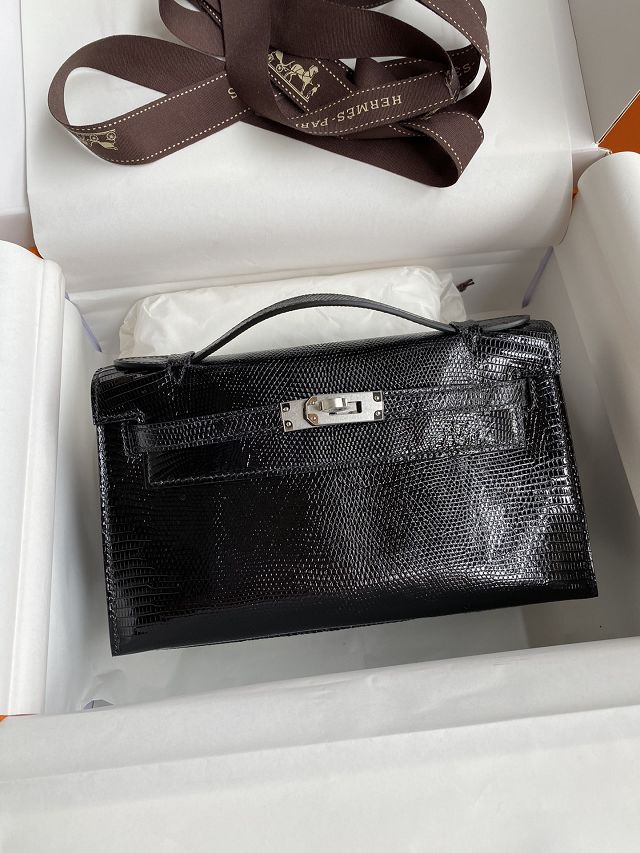 Hermes handmade genuine crocodile leather mini kelly 22 clutch K220 