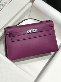 Hermes original swift leather mini kelly 22 clutch K0012 anemone