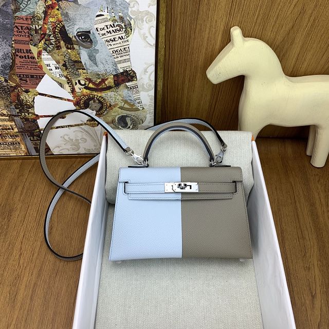Hermes original epsom leather mini kelly 19 bag K0019 
