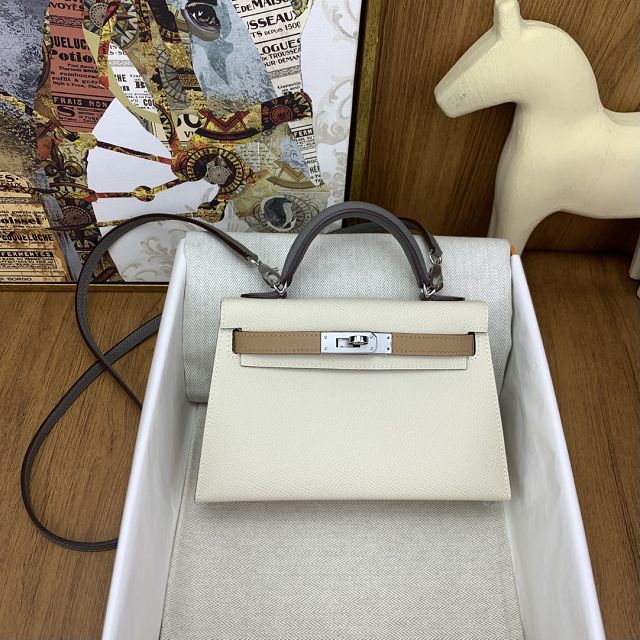 Hermes original epsom leather mini kelly 19 bag K0019 