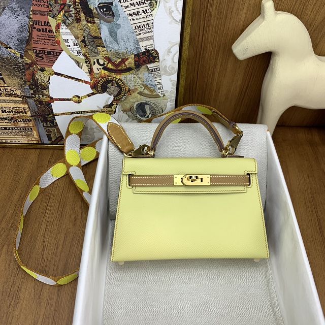 Hermes original epsom leather mini kelly 19 bag K0019 