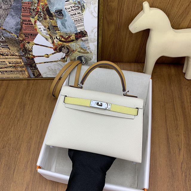 Hermes original epsom leather mini kelly 19 bag K0019 