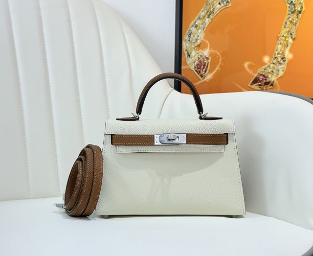 Hermes original epsom leather mini kelly 19 bag K0019 