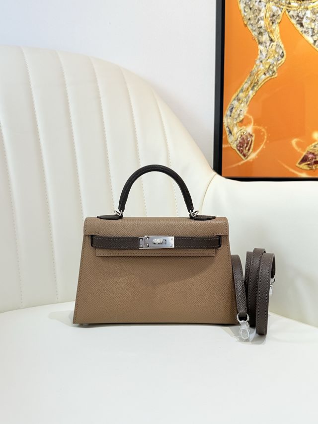 Hermes original epsom leather mini kelly 19 bag K0019 