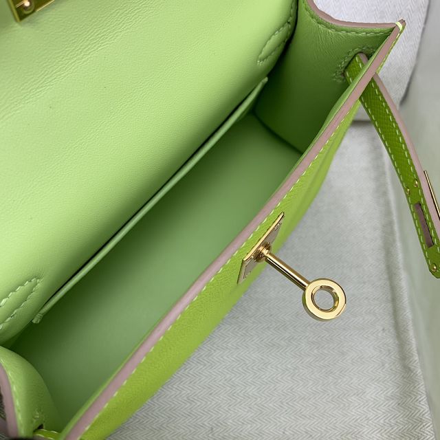 Hermes original epsom leather mini kelly 19 bag K0019 kiwf 