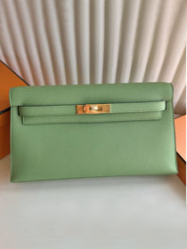 Hermes original madame leather kelly elan KE0028 vert criquet 