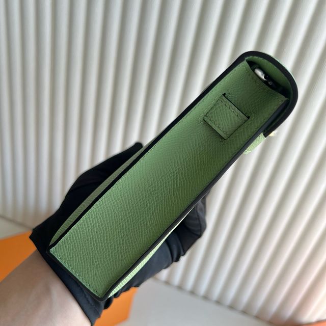 Hermes original madame leather kelly elan KE0028 vert criquet 