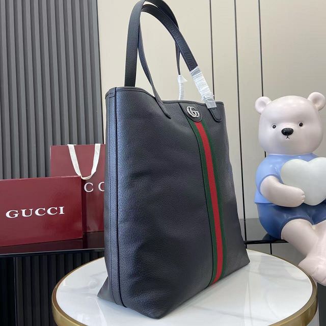 GG original calfskin ophidia large tote bag 834463 black