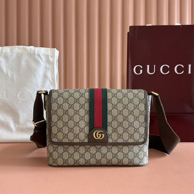 GG original fabric ophidia medium messenger bag 834467 brown