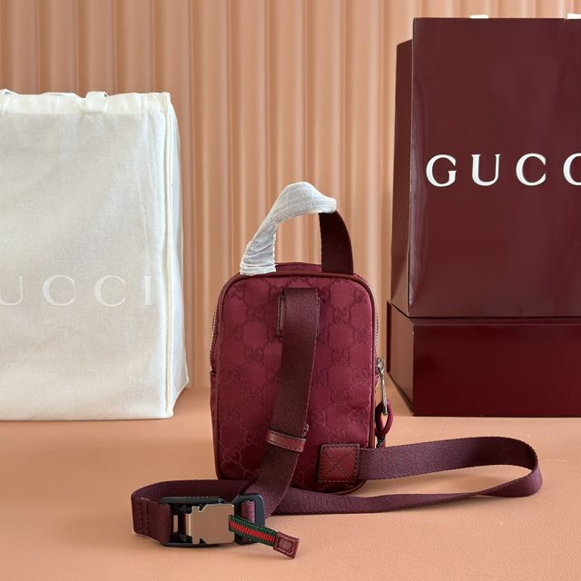 GG original nylon nexus mini slingbag 834274 bordeaux