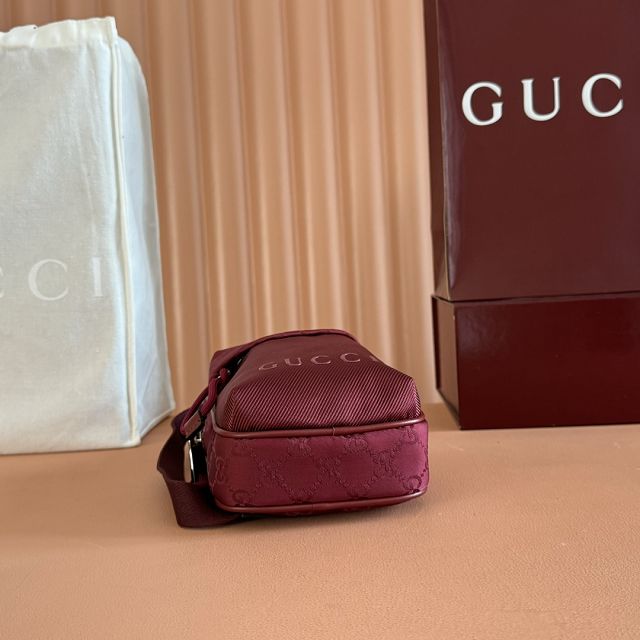 GG original nylon nexus mini slingbag 834274 bordeaux