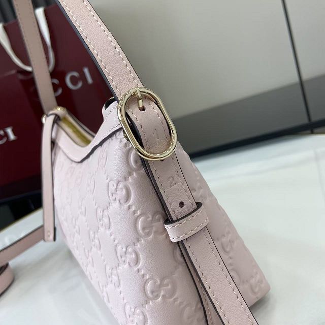 GG original calfskin emblem small shoulder bag 847450 pink