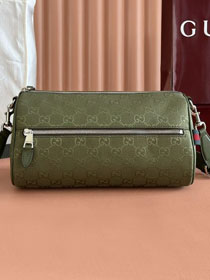 GG original canvas canvas small cylinder bag 834455 green