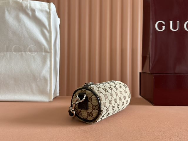 GG original canvas mini cylinder bag 834269 brown