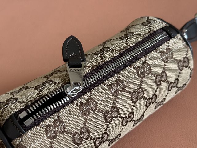 GG original canvas mini cylinder bag 834269 brown