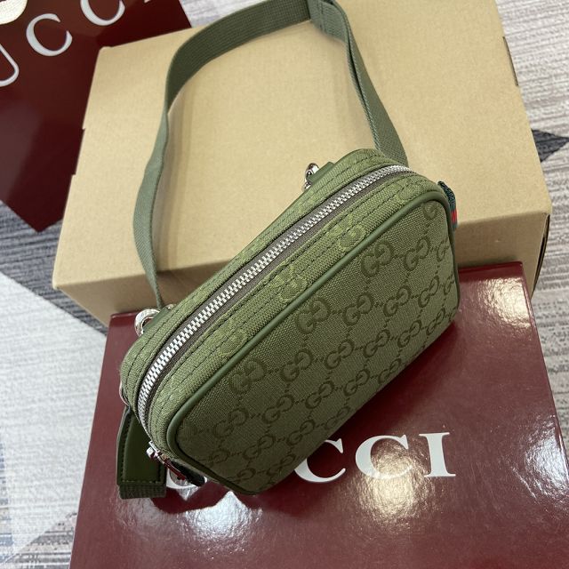 GG original canvas mini messenger bag 834268 green