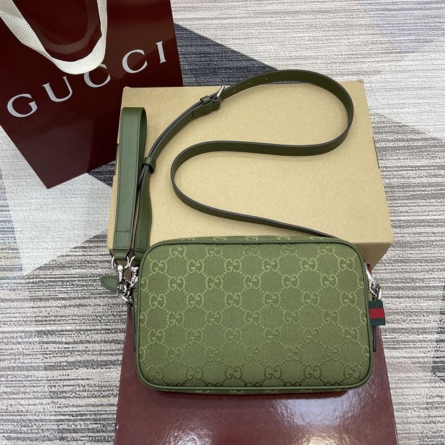 GG original canvas small crossbody bag 834802 green