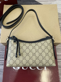 GG original fabric emblem small shoulder bag 847450 black
