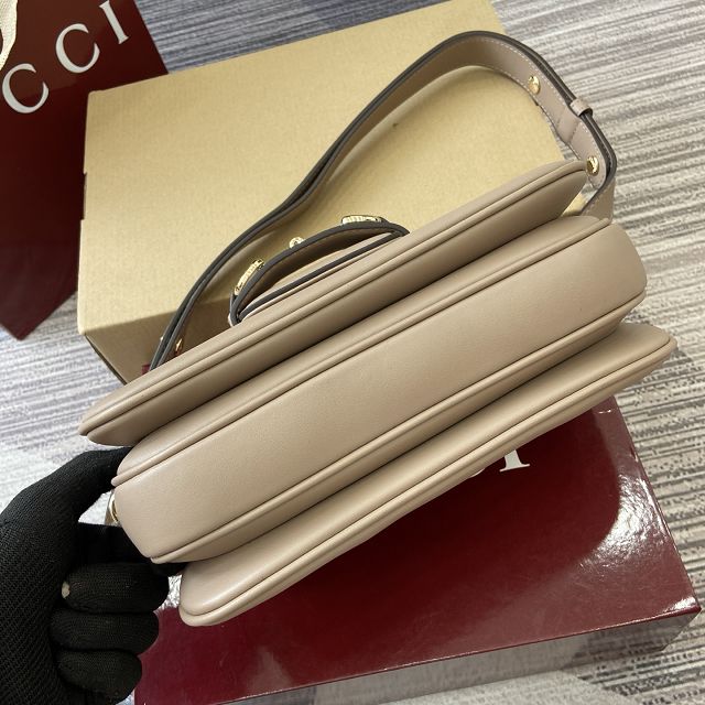 GG original calfskin 1955 horsebit shoulder bag 815178 taupe