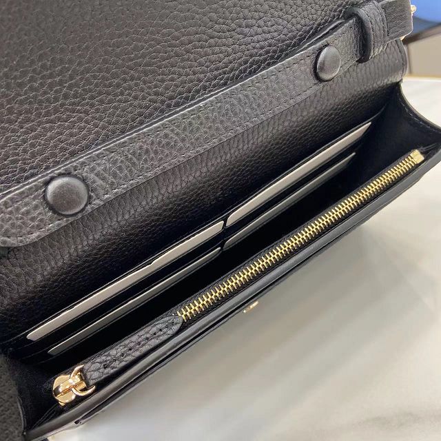 GG original calfskin dionysus wallet on chain 837373 black
