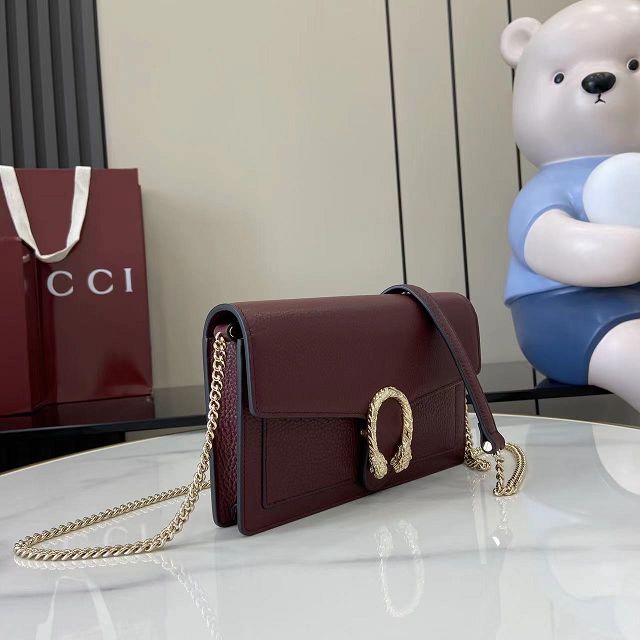GG original calfskin dionysus wallet on chain 837373 bordeaux