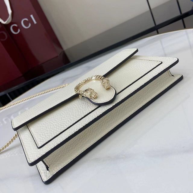 GG original calfskin dionysus wallet on chain 837373 white
