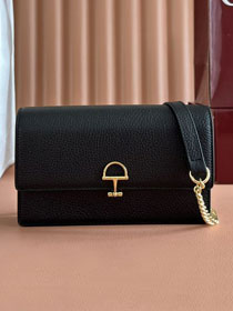 GG original calfskin softbit wallet on chain 837373-2 black	