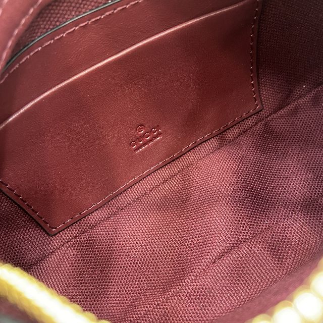 GG original calfskin emblem small shoulder bag 847091 bordeaux