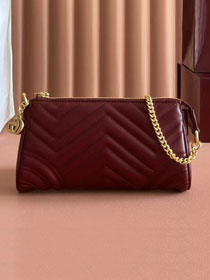 GG original calfskin marmont small shoulder bag 847589 bordeaux