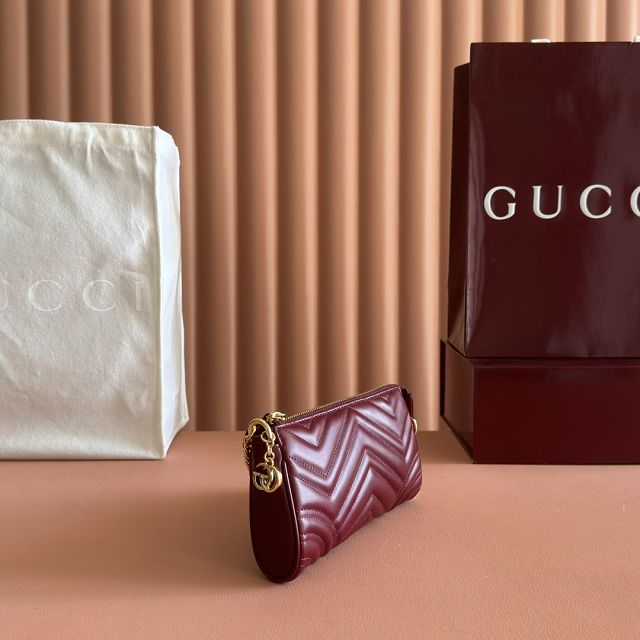 GG original calfskin marmont small shoulder bag 847589 bordeaux