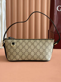 GG original fabric emblem small shoulder bag 847281 black